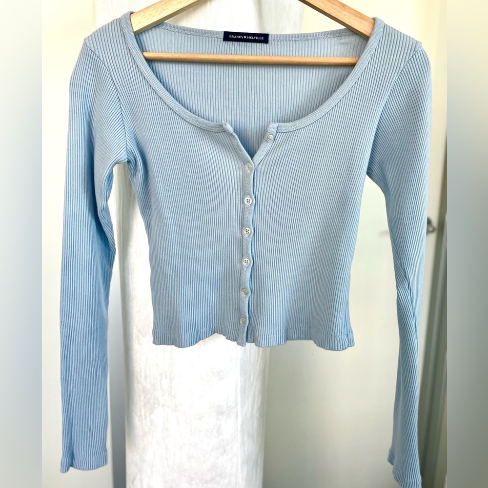 Brandy Melville Light Blue Crop Top